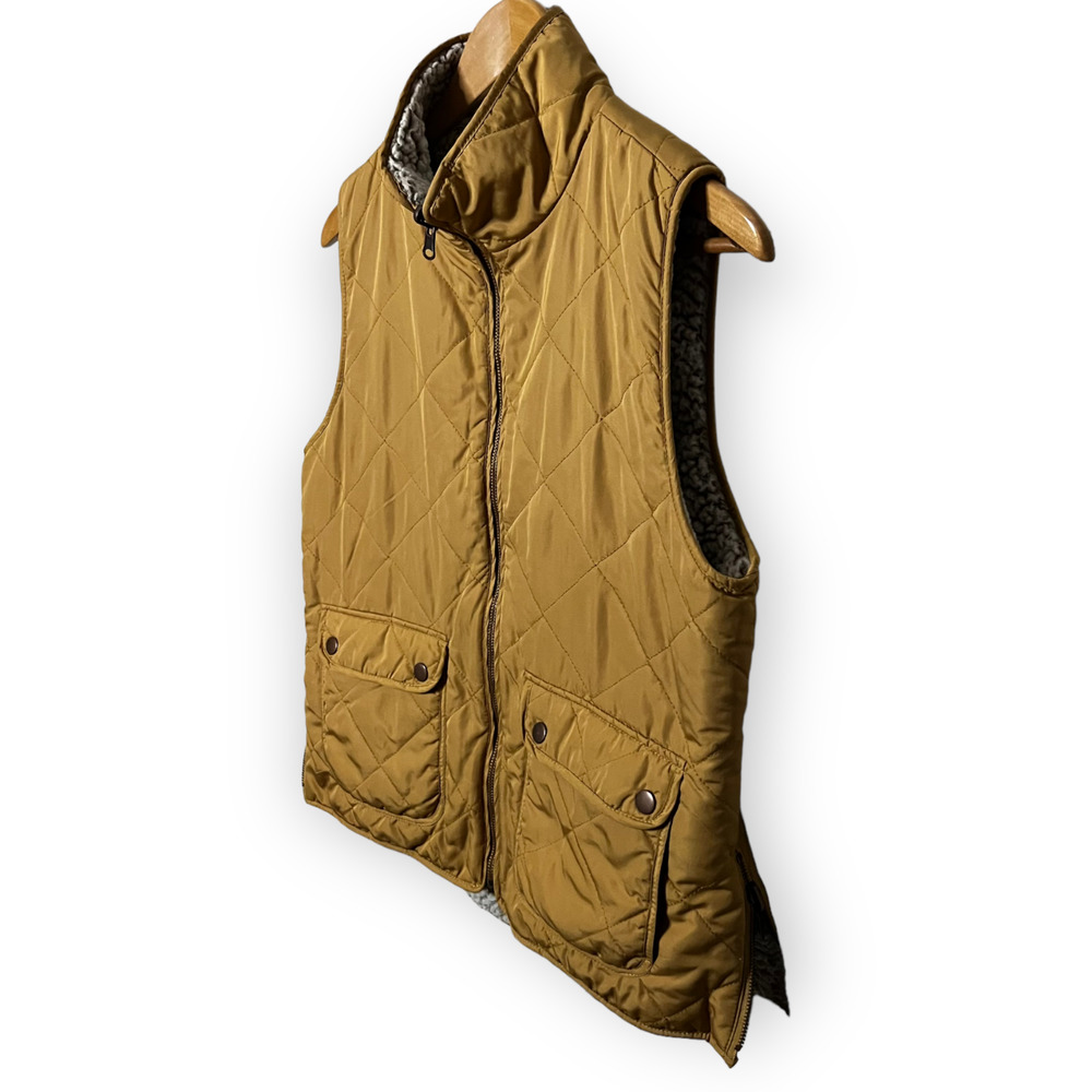 Thread & Supply Women's Tan & Sherpa Reversible Park City Vest Size S - Picture 5 of 12